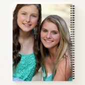 Aangepast 3 secties Familie Foto Collage Black Lij Notitieboek (Achterkant)