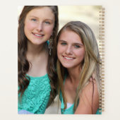 Aangepast 3 secties Familie Foto Collage Black Lij Planner (Achterkant)