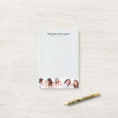 Aangepast 3 secties Familie Foto Collage Black Lij Post-it® Notes (Op bureau)