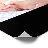 Aangepast 3 secties Familie Foto Collage Black Lij Poster (Hoek)