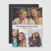 Aangepast 3 Secties Familie Foto's Collage Gray Li (Voorkant / Achterkant)