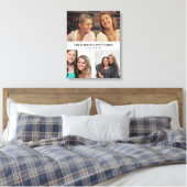 Aangepast 3 Secties Familie Foto's Collage Gray Li Canvas Afdruk (Insitu (Slaapkamer))