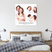 Aangepast 3 Secties Familie Foto's Collage Gray Li Canvas Afdruk (Insitu (Slaapkamer))