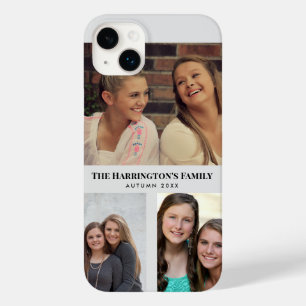 Aangepast 3 Secties Familie Foto's Collage Gray Li Case-Mate iPhone 14 Plus Hoesje