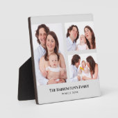 Aangepast 3 Secties Familie Foto's Collage Gray Li Fotoplaat (Voorkant)