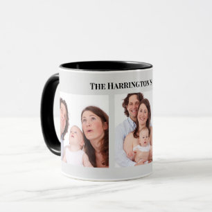 Aangepast 3 Secties Familie Foto's Collage Gray Li Mok