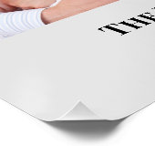 Aangepast 3 Secties Familie Foto's Collage Gray Li Perfect Poster (Hoek)