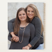 Aangepast 3 Secties Familie Foto's Collage Gray Li Planner (Achterkant)