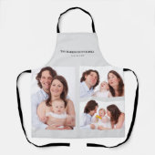 Aangepast 3 Secties Familie Foto's Collage Gray Li Schort (Voorkant)