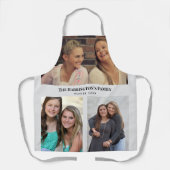 Aangepast 3 Secties Familie Foto's Collage Gray Li Schort (Voorkant)