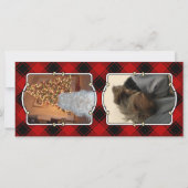 Aangepast 3 Sjabloon kerstrood met foto-Lijst (Achterkant)