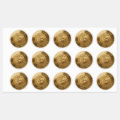 Aangepast 3D bewerkbaar gouden folie certificaat z Labels (Vel)