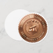 Aangepast 3D bewerkbaar koperfolie certificaat zeg Kaart (Voorkant / Achterkant)