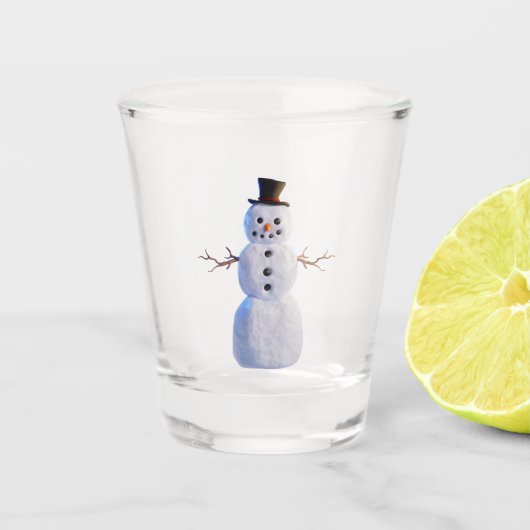 Aangepast 3D Snowman Shot Glass Shot Glas (Voorkant)
