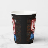 Aangepast 40e aangroeiend neonteken voor thuisdag papieren bekers (Links)