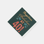 Aangepast 40e verjaardag Fabulous Servet (Hoek)