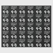 Aangepast 40e verjaardag van 40-vouwpapier cadeaupapier (Vlak)