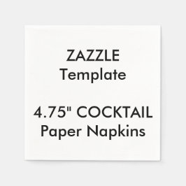 Aangepast 4,75-inch COCKTAIL-afneembaar papier ser Servet