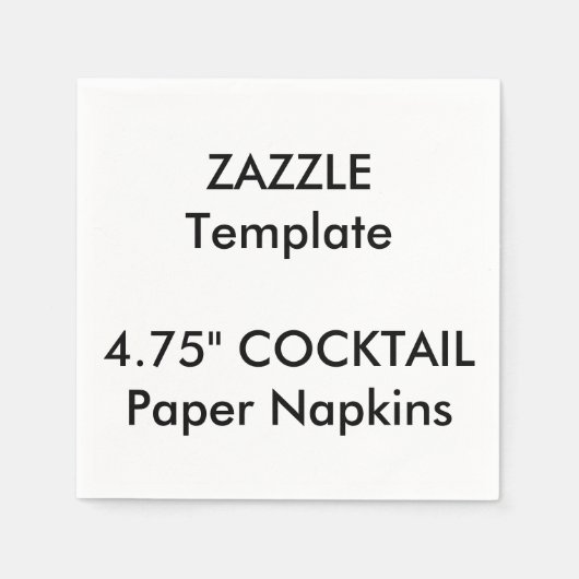 Aangepast 4,75-inch COCKTAIL-afneembaar papier ser Servet (Voorkant)