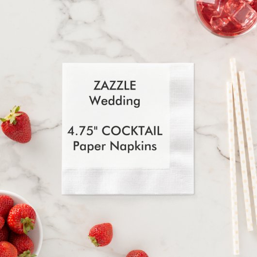 Aangepast 4,75-inch COCKTAIL-afneembaar papier ser Servet (Insitu)