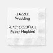 Aangepast 4,75-inch COCKTAIL-afneembaar papier ser Servet (Voorkant)