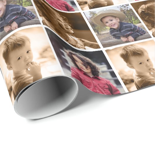 Aangepast 4 Aangepast fotocollage Aangepast Cadeaupapier (Rol Hoek)