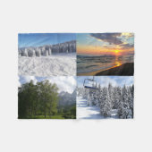 Aangepast 4 Aangepast fotocollage Aangepast Fleece Deken (Voorkant (Horizontaal))