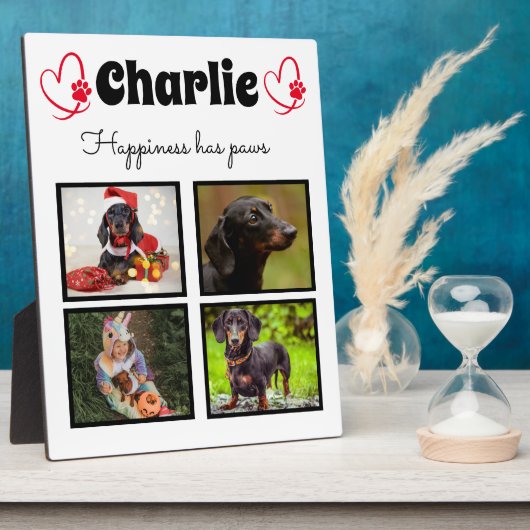 Aangepast 4 collage van fotohonden fotoplaat (Zijkant)