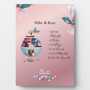 Aangepast 4 Foto-collage 8e Jubileum voor BF en Gf Fotoplaat