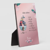 Aangepast 4 Foto-collage 8e Jubileum voor BF en Gf Fotoplaat (Zijkant)