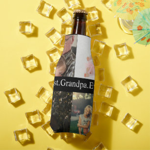 Aangepast 4 Foto collage Beste opa ooit Flesjeskoeler