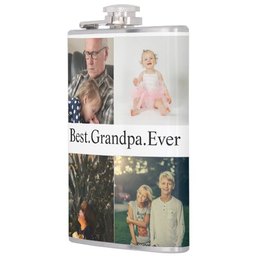 Aangepast 4 Foto collage Beste opa ooit Heupfles (Links)