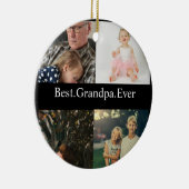 Aangepast 4 Foto collage Beste opa ooit Keramisch Ornament (Rechts)