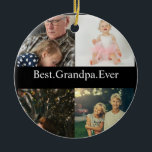 Aangepast 4 Foto collage Beste opa ooit Keramisch Ornament<br><div class="desc">Custom 4 Photo Collage Beste Opa Ooit Keramisch Ornament</div>