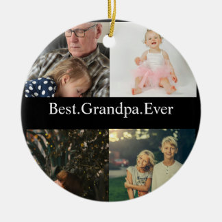 Aangepast 4 Foto collage Beste opa ooit Keramisch Ornament