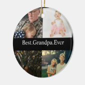 Aangepast 4 Foto collage Beste opa ooit Keramisch Ornament (Links)