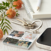 Aangepast 4 Foto collage Beste opa ooit Sleutelhanger (Voorkant Rechts)