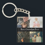 Aangepast 4 Foto collage Beste opa ooit Sleutelhanger<br><div class="desc">Custom 4 fotocollage beste opa ooit Sleutelhanger</div>