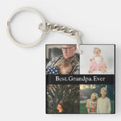 Aangepast 4 Foto collage Beste opa ooit Sleutelhanger (voorkant)