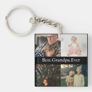 Aangepast 4 Foto collage Beste opa ooit Sleutelhanger