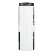 Aangepast 4 Foto collage Beste opa ooit Thermosbeker (Achterkant)