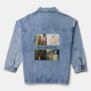 Aangepast 4 Foto collage Beste pap ooit Denim Jacket