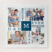 Aangepast 4 Foto collage Beste pap ooit Legpuzzel (Verticaal)