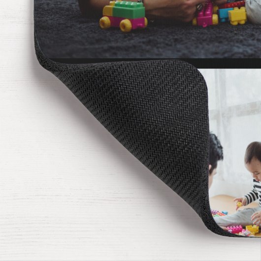 Aangepast 4 Foto Collage Beste pap ooit monogramme Muismat (Hoek)