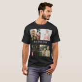 Aangepast 4 Foto collage Beste pap ooit T-shirt (Voorkant volledig)