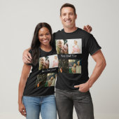 Aangepast 4 Foto collage Beste pap ooit T-shirt (Unisex)