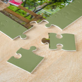 Aangepast 4 Foto Collage Green Best Stepdad Ever Legpuzzel (Zijkant)