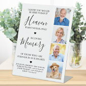 Aangepast 4 Foto collage Heaven Wedding Memorial Reclamebord Met Voetstuk