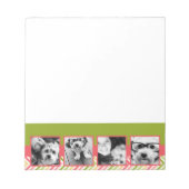 Aangepast 4 Foto collage Limoen en koraalschenken Notitieblok (Voorkant)