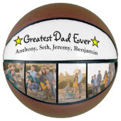 Aangepast 4 Foto groot pap ooit Vaderdag Basketbal (Voorkant)